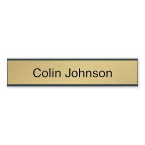 Aluminum Wall Plate Holder (2"x10") w/Engraved Plate