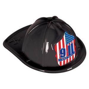 Black Plastic 9*11 Never Forget Fire Hats (CLEARANCE)