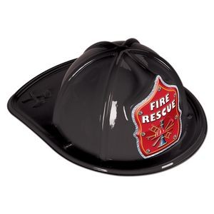 Black Plastic Fire Rescue Hats (CLEARANCE)