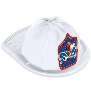 White Plastic Fire Chief Hats (CLEARANCE)