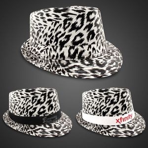 Leopard Print Fedora Hat