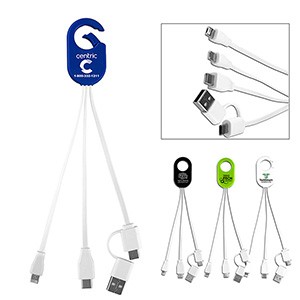 "Weber"5-in-1 Cell Phone Charging Cable with Type C Adapter and Carabiner Type (Overseas)