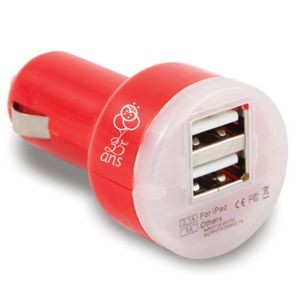 The Mini 2 Port Car Charger - Red
