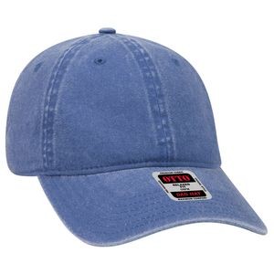 OTTO 6 Panel Low Profile Garment Washed Pigment Dyed Cotton Twill Baseball Cap
