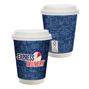 12 oz Full Color Paper Cup With Lid
