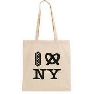 Organic Natural Canvas Convention Tote Bag with Shoulder Strap - 1 Color (15"x16")