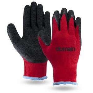 Red & Black Palm Dipped Gloves