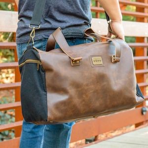 Danville Leather & Canvas Duffel Bag