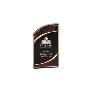 3½" x 6" Red Marble Rounded Acrylic Award